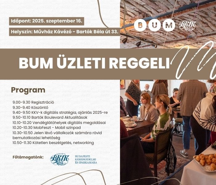 BUM Üzleti Reggeli - 2025 Ősz