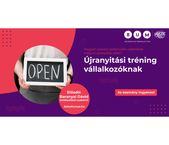 Újranyitási tréning indul vállalkozóknak